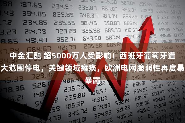 中金汇融 超5000万人受影响！西班牙葡萄牙遭遇大范围停电，关键领域瘫痪，欧洲电网脆弱性再度暴露