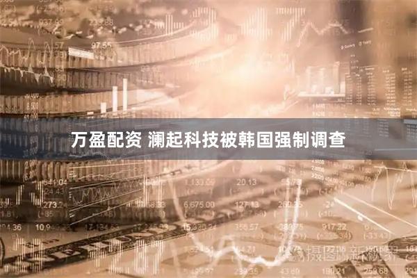 万盈配资 澜起科技被韩国强制调查